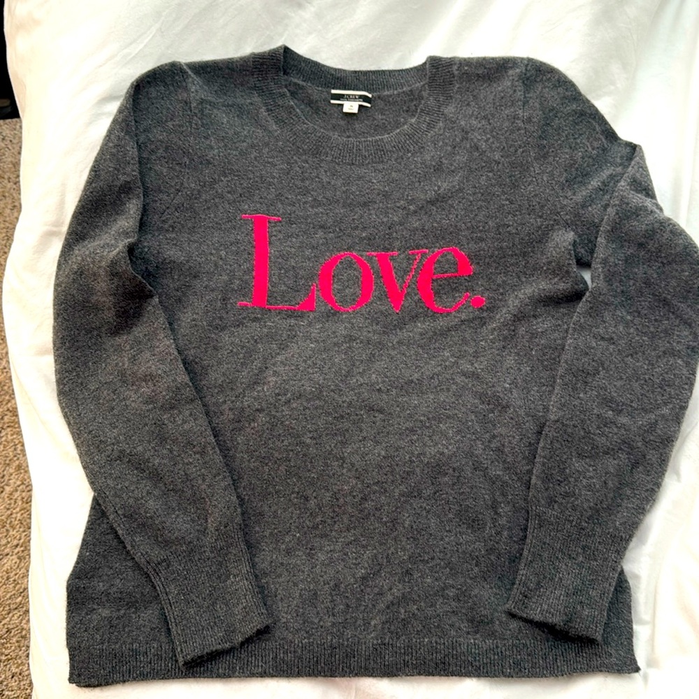 Cashmere crewneck sweater by JCrew.